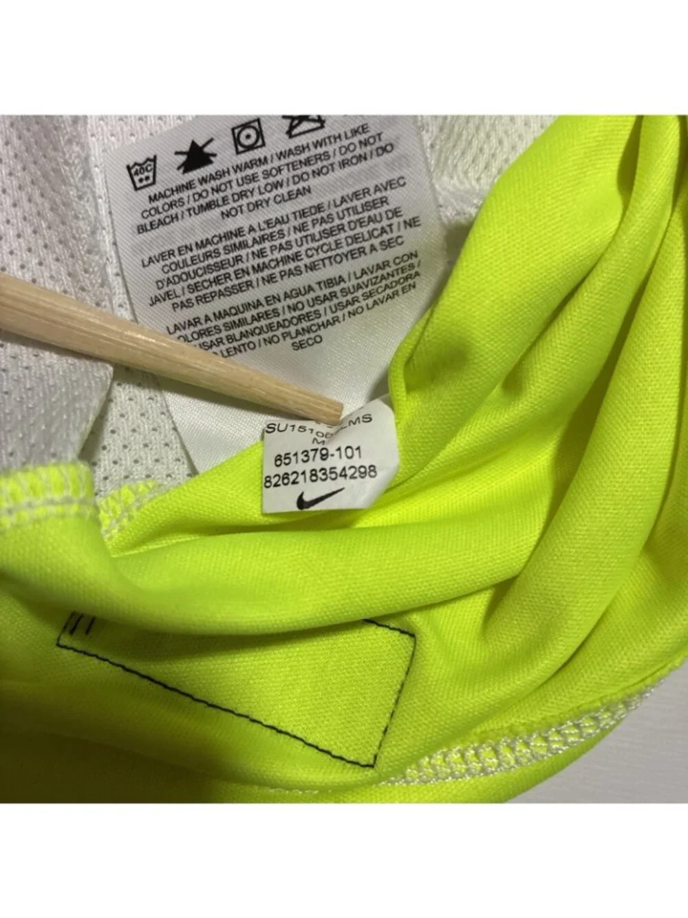 Nike Dry Fit Select Soccer Jersey Neon Volt Yellow Men's Professional Grade S -M